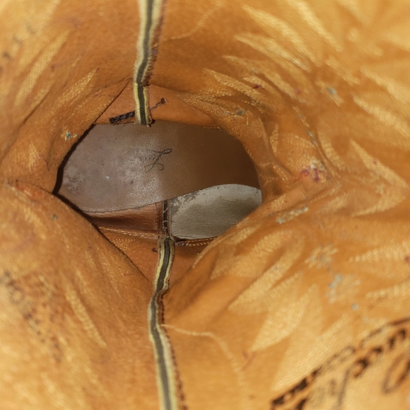 Lucchese Brown and Green Cowboy Boots - Picture 8 of 12